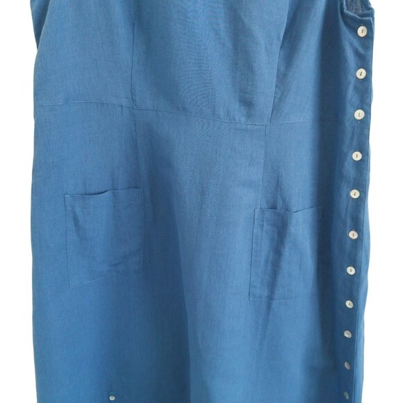April Cornell Seaside Porch Dress Royal Blue New With Tags Size Large Sleeveless - Picture 7 of 12